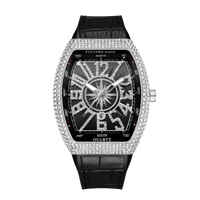 Frank Style watch men's sfull diamond barrel men's watch ⏱️