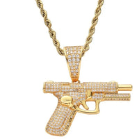 Diamond  Hip Hop Necklace Shiny Cubic Zirconia Wallet Pendant 💎