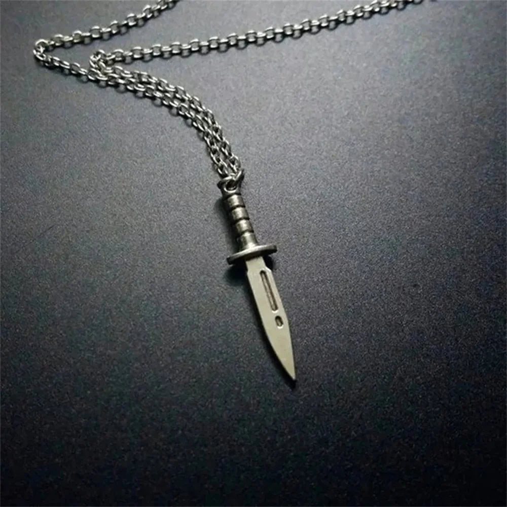 Gothic Knife Dagger Pendant Chokers Necklace Jewelry 🔪