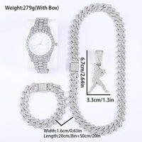 Diamond Baseball Star Shape Pendant With Necklace Bracelet Exquisite Watch 💎