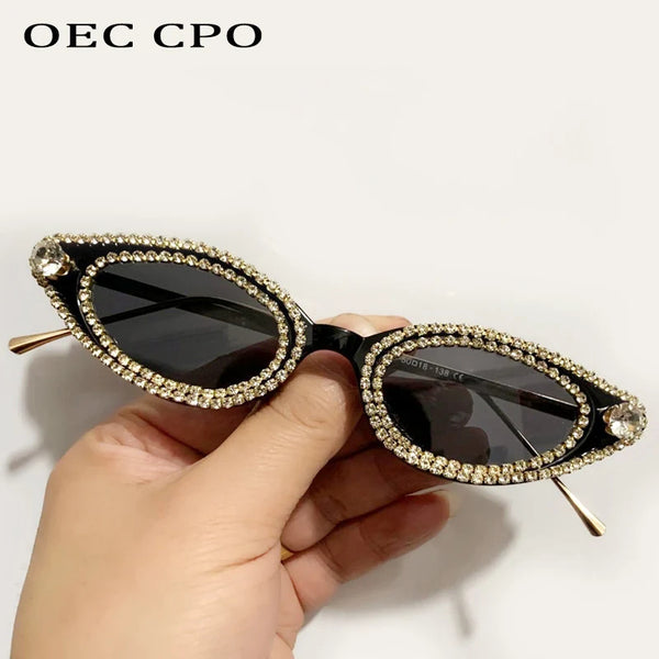 Cat Eye Diamond Sunglasses Women Unique Luxury Rhinestone Sunglasses ✨
