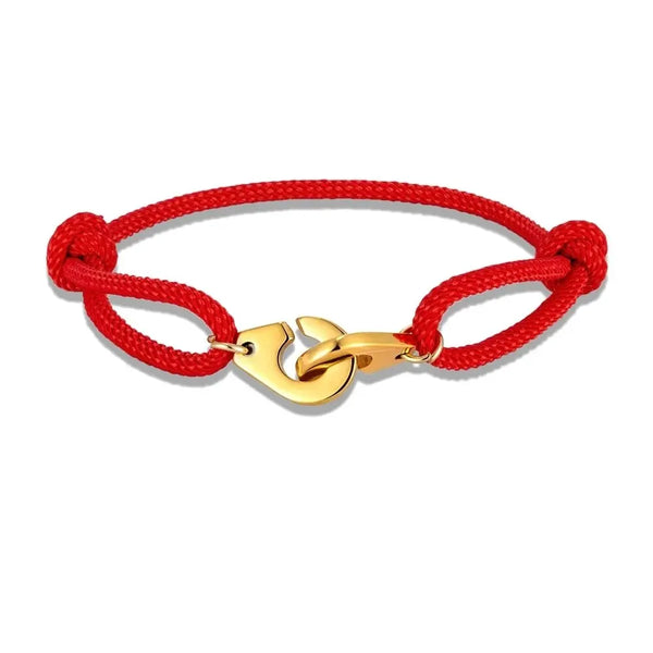 DV Gold Handcuff Milanese Cord Adjustable Bracelet, Unisex Couple Bracelet ⛓️‍💥