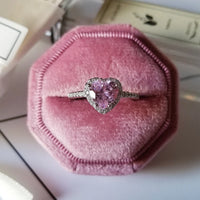 Luxury Fashion Pink Engagement Wedding Band Eternity Ring 💍