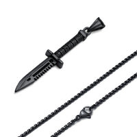 Stainless Steel Cool Punk Dagger Necklaces for Men ✨