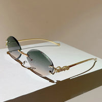 Luxury Rimless Rhomboid Shaped Sunglasses 🕶️