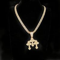- M a y B a c h Cross Pendants Necklaces Shiny Cuban✨