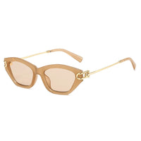 Square Sunglasses with Silver Buckle Accent | UV Protection | Trendy Women's🕶️