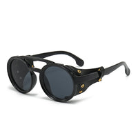Retro Steampunk Sunglasses Men Women UV400 Round Punk Sunglasses 👓