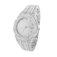 Diamond Watch 2 pieces set of With Bracelet Iced Out Golden Wrist Watches Luxury Brand 💎