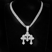- M a y B a c h Cross Pendants Necklaces Shiny Cuban✨