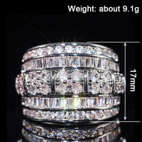 Cubic Zirconia Ring for Women Inlaid Bright 💍