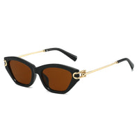 Square Sunglasses with Silver Buckle Accent | UV Protection | Trendy Women's🕶️