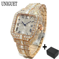 - Diamond Watch for Men Luxury Waterproof Square Quartz 💎