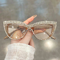 Rhinestone Trendy Reading Glasses for Women Retro Square 🕶️