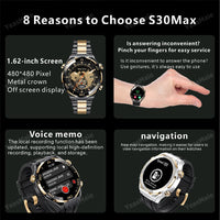 New NFC Smartwatch Men 4GB ROM  Wireless 4GB ROM Bluetooth Call 📞⌚️