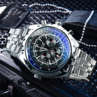 Automatic Watch for Men Military Multifunction 3 Sub-Dials Sports Mechanical Watches ⏱️