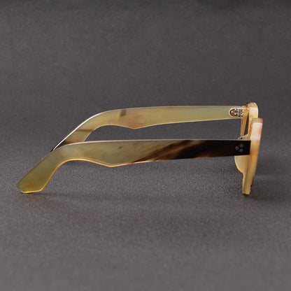 Brand fashion classic three nail glasses sunglasses handmade custom natural horn plate