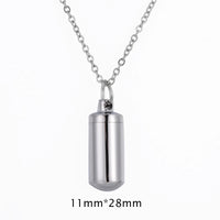 Cylinder Pendant Charm Stainless Steel Cremation Memorial ⛓