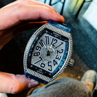 Frank Style watch men's sfull diamond barrel men's watch ⏱️