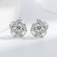 925 Sterling Silver Four-Leaf Clover Jewelry Set - Necklace Ring Earrings 💎