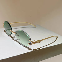 Luxury Rimless Rhomboid Shaped Sunglasses 🕶️