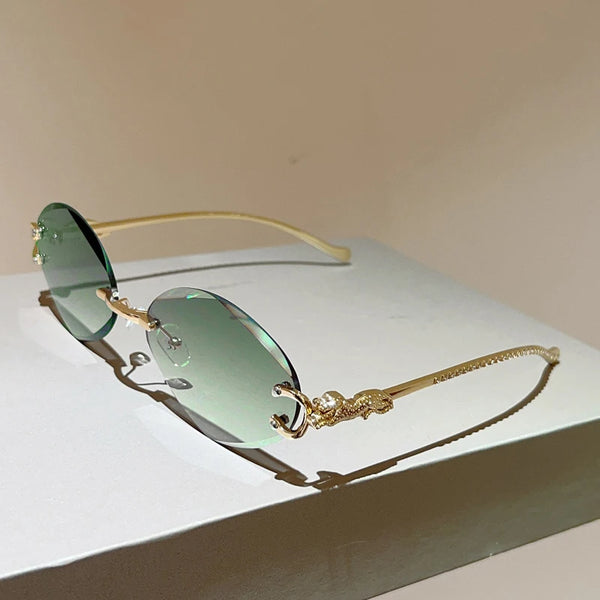 Luxury Rimless Rhomboid Shaped Sunglasses 🕶️