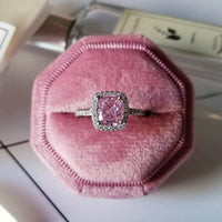 Luxury Fashion Pink Engagement Wedding Band Eternity Ring 💍