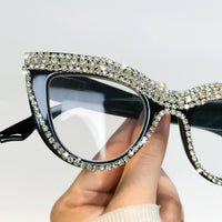 Rhinestone Trendy Reading Glasses for Women Retro Square 🕶️
