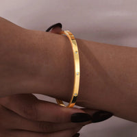 Luxury Cubic Zircon Round Bangle Bracelet for Women Jewelry ✨