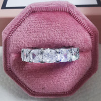 Luxury Green Black Pink Silver color Eternity Band Ring For Women 💍