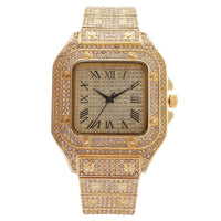 Santos Style Luxury Diamond Watch Unisex Quartz Wristwatches ⏱️