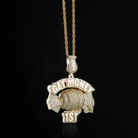 Get Money Necklace with Pendant Charms Tennis Chain Color Gold 💎