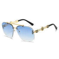 Rimless Pilot Metal Outdoor Driving UV400 Protective Glasses👓