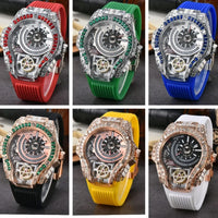 Full diamond Classic Quartz Watches Mens Case Business Luxury 💎
