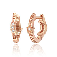 Rose Gold Series 925 Sterling Silver Flamingo Giraffe Star and Moon Flower Earrings ✨
