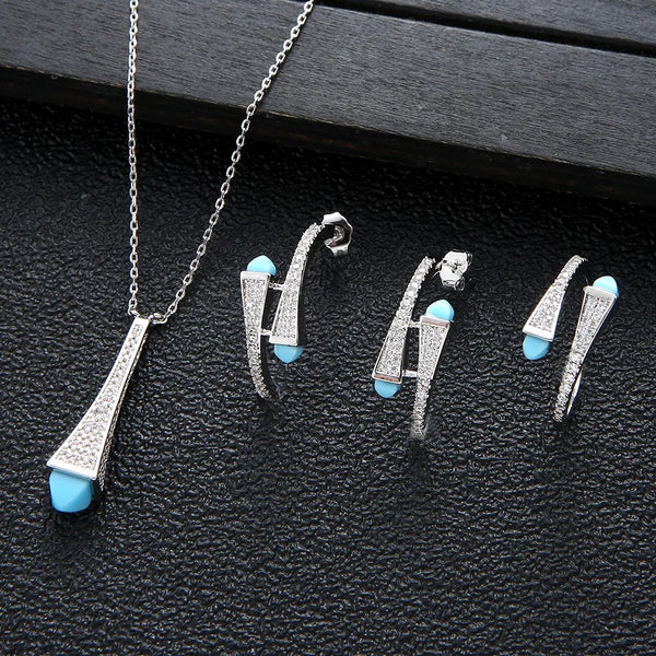 Cubic Zircon Brand 3pcs Jewelry Set 💎