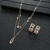 Initial Necklace earring Sets Stackable Necklace 💎