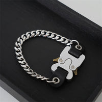 Titanium Steel Street Men Letters Metal Safety Buckle Necklace Fashion Jewelry ✨