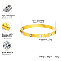 Luxury Cubic Zircon Round Bangle Bracelet for Women Jewelry ✨