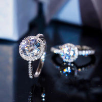 Moissanite Women's Ring Real 925 Sterling Silver D Color Heart-shaped Shining Ring 💍