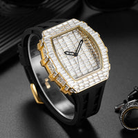 Luxury Brand Men Wristwatch New Creative Full Square Diamond  ⏱️