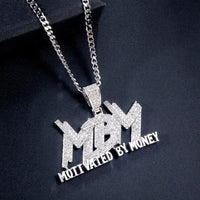 Diamond  Hip Hop Necklace Shiny Cubic Zirconia Wallet Pendant 💎