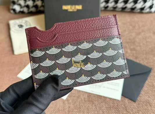 New Fish Scale Pattern Printed Wallet, Genuine Leather Card Holder, Canvas Coin Purse, Small Bag for Men and Women
