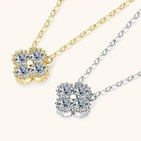 925Sterling Silver Clover Moissanite Women's Necklace With Certificate 💎