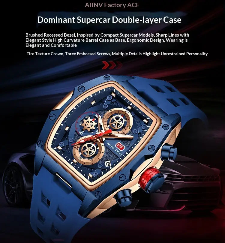 Luxury Rm Style Chronograph Mens Watch With Curved Glass And Openwork Design✨