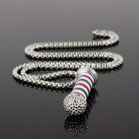 Stylish Barber Shop Turn Light Necklace Hip Hop Rock Barber Pendant Necklace 💈