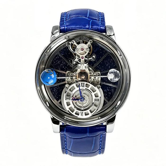 Astronomia 42MM Luxury Watch – Skeleton Dial | Precision Quartz Movement ⌚️