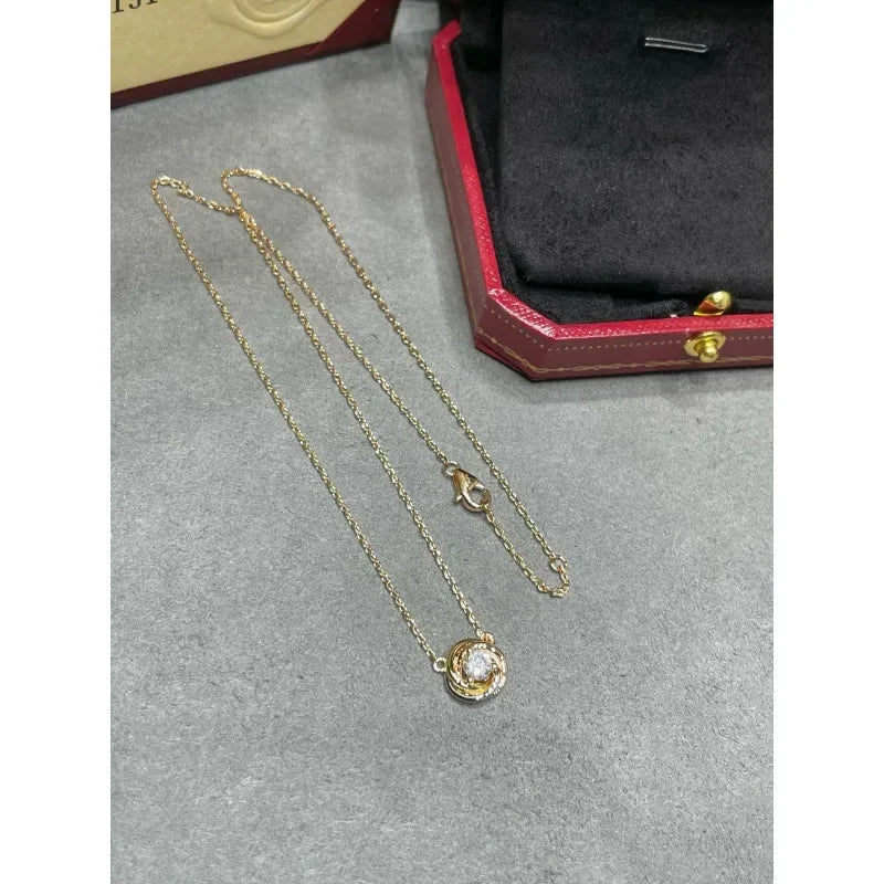 Unique Triple Circle Diamond Necklace, Glamorous & Sophisticated, Hassle-Free Wear, Perfect Blend of Fashion & Quality