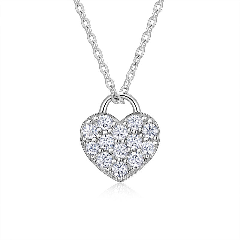Moissanite, This Luxurious And Fashionable Light Luxury Trend Jewelry Necklace Pendant Is Made Of S925 Silver Electroplated With Platinum✨