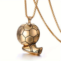 Football-Themed Alloy Pendant Necklace ⚽️